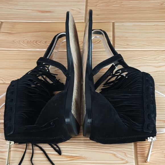 Diane Von Furstenberg DVF Paloma Suede Fringe Sandals Size 6 - Picture 5 of 16